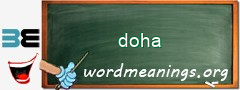 WordMeaning blackboard for doha